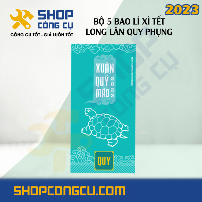 Bộ 5 bao lì xì tết Long Lân Quy Phụng BLX001