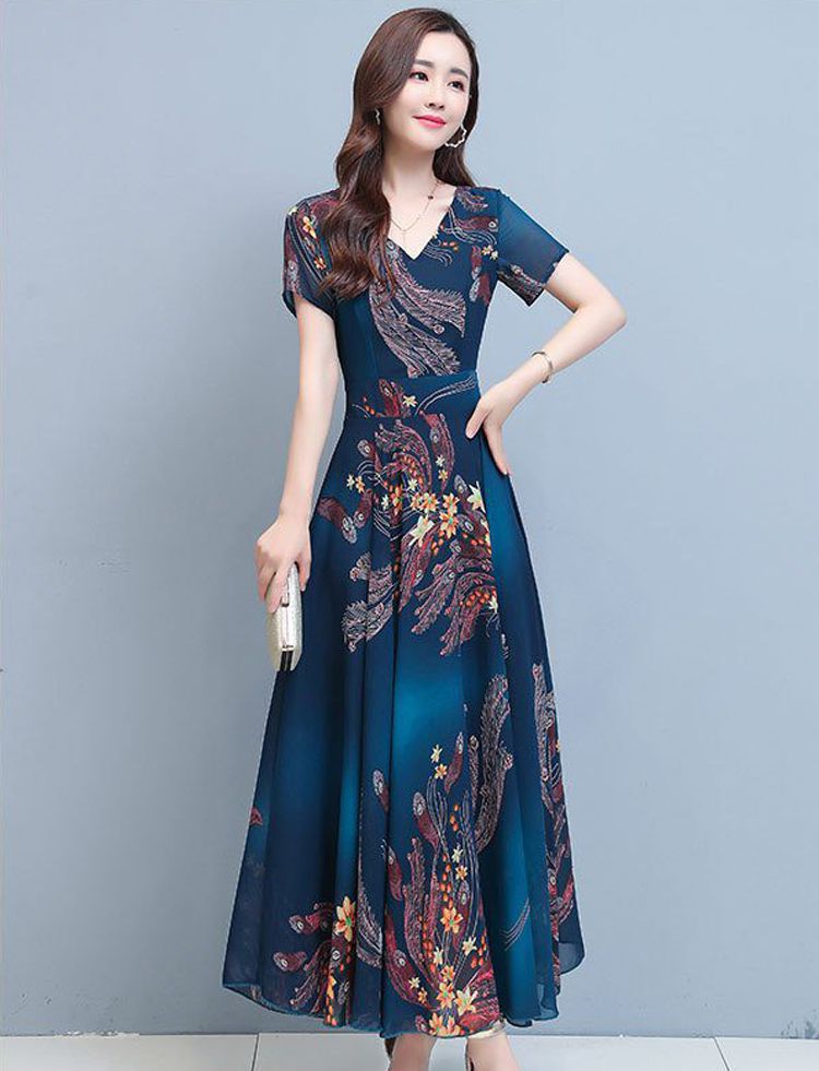 Đầm maxi họa tiết cao cấp