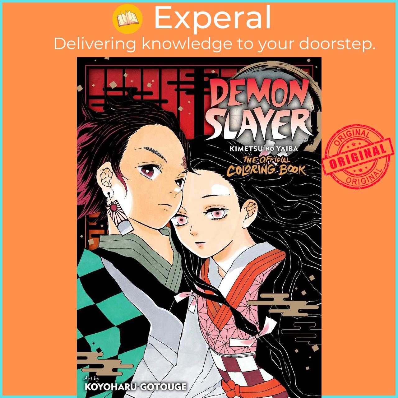 Sách - Demon Slayer: Kimetsu no Yaiba: The Official Coloring Book by Koyoharu Gotouge (UK edition, paperback)