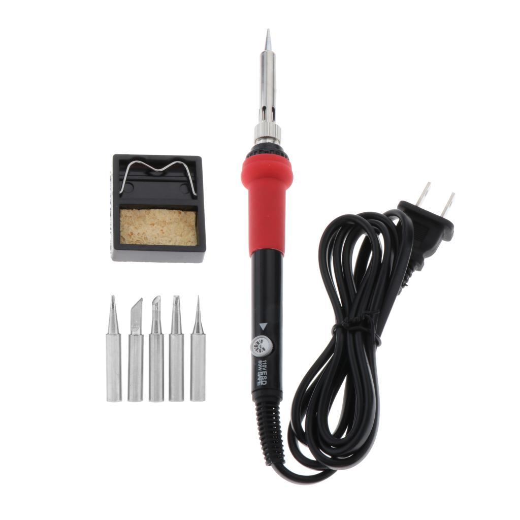 110V Adjustable Temperature Electric Soldering Iron Kit, Welding Rework Repair