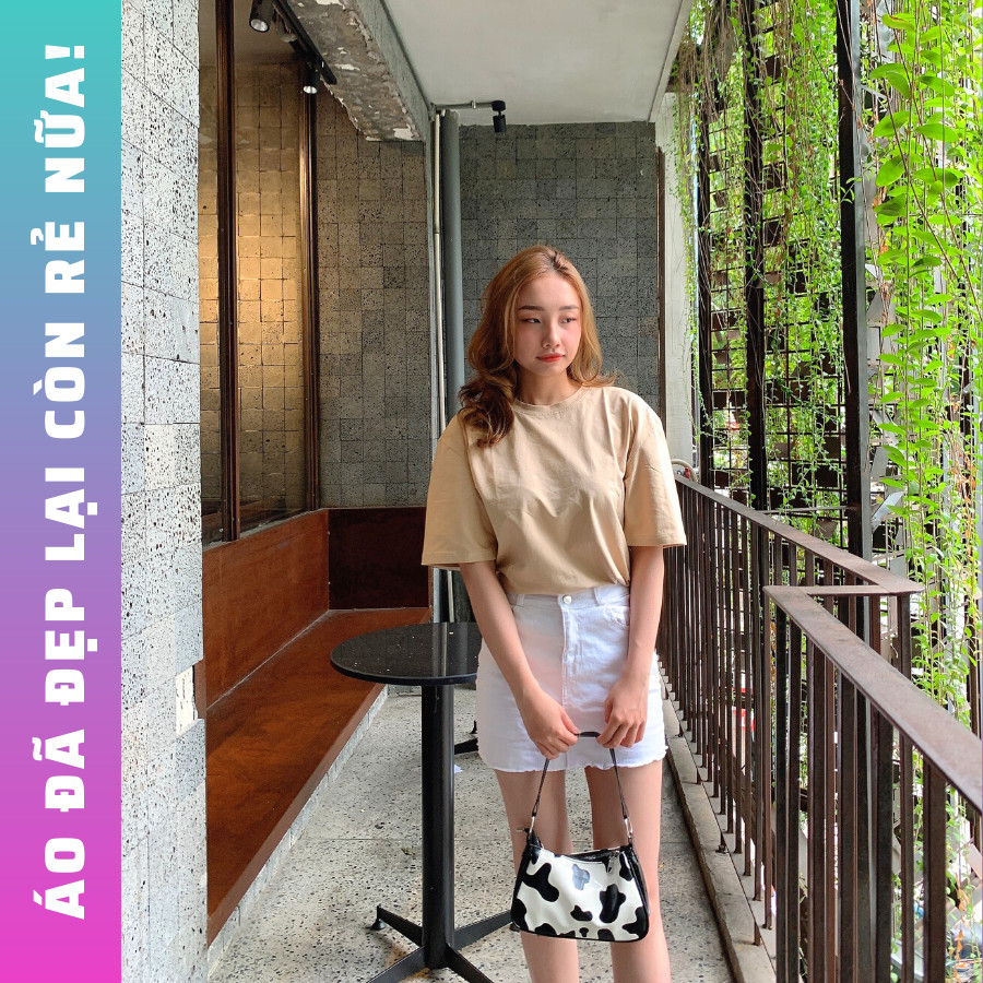 Áo thun nữ tay lỡ freesize chất liệu thun cotton 100% ÁO ĐẸP - GIÁ RẺ - HÌNH CHỤP THẬT . CÓ THỂ LÀM ÁO CẶP BẠN THÂN NỮ