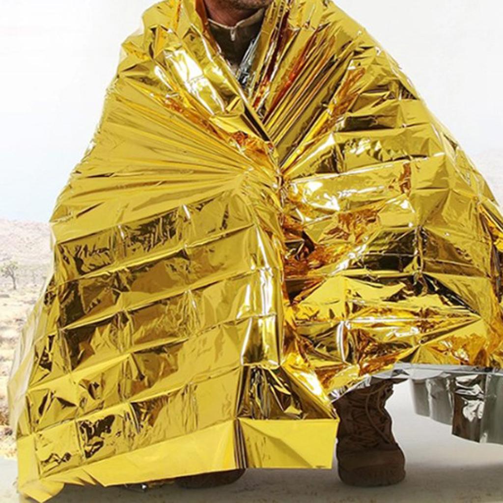 Outdoor First Aid Blanket Emergency Survival Sleeping Bags Silver 210x130cm