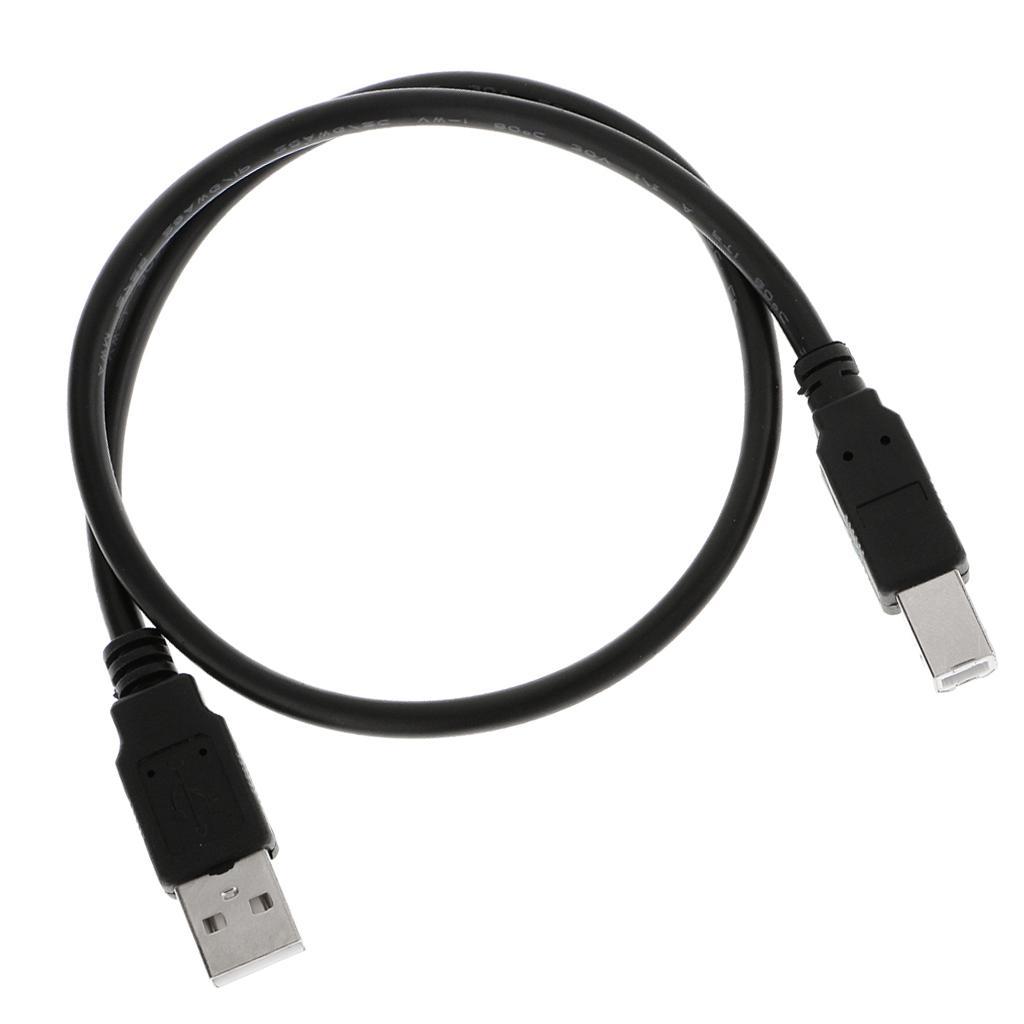 0.5M USB Cable Wire Printer Lead A TO B Male High Speed 2.0 Data Cord Black