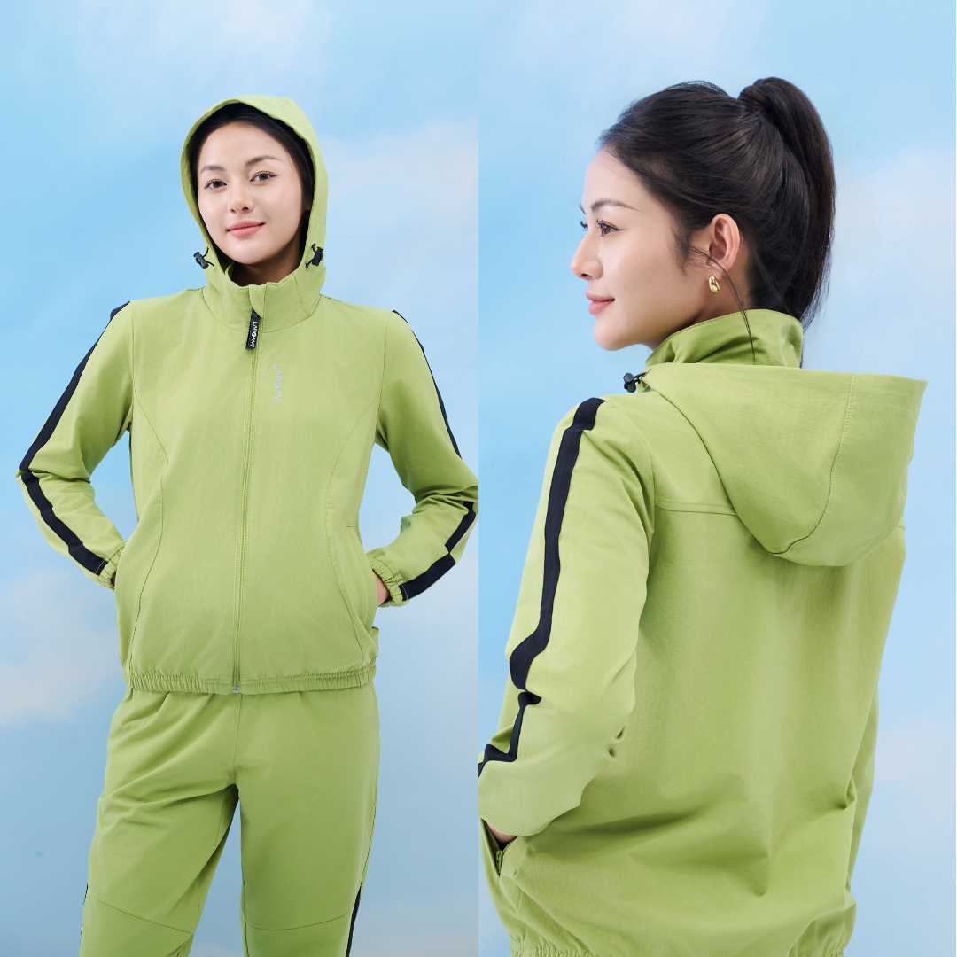 Bộ Quần Áo Gió Nữ Laroma | Sọc Đơn - Giữ Ấm - Chống Nước - Bền Bỉ