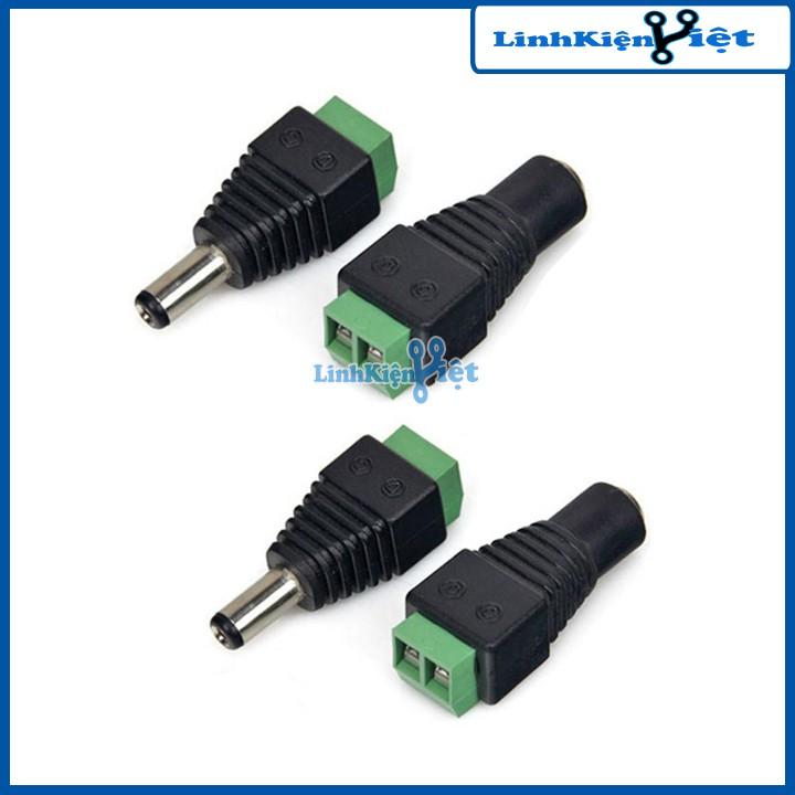 Bộ 4 chiếc Jack nối nguồn 5.5x2.1mm ( 2 cái - 2 đực )