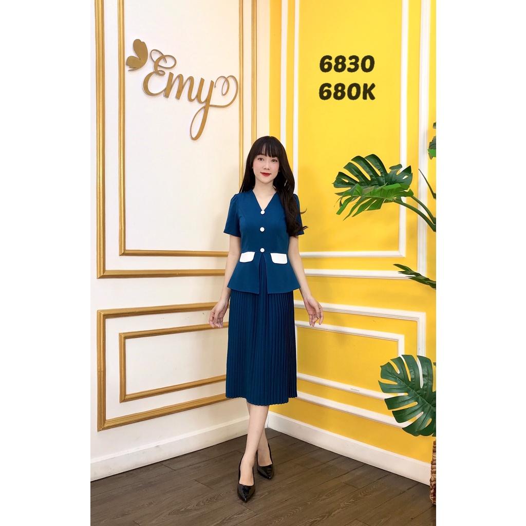 Đầm EMY EM6830 Body Peplum Dập Ply