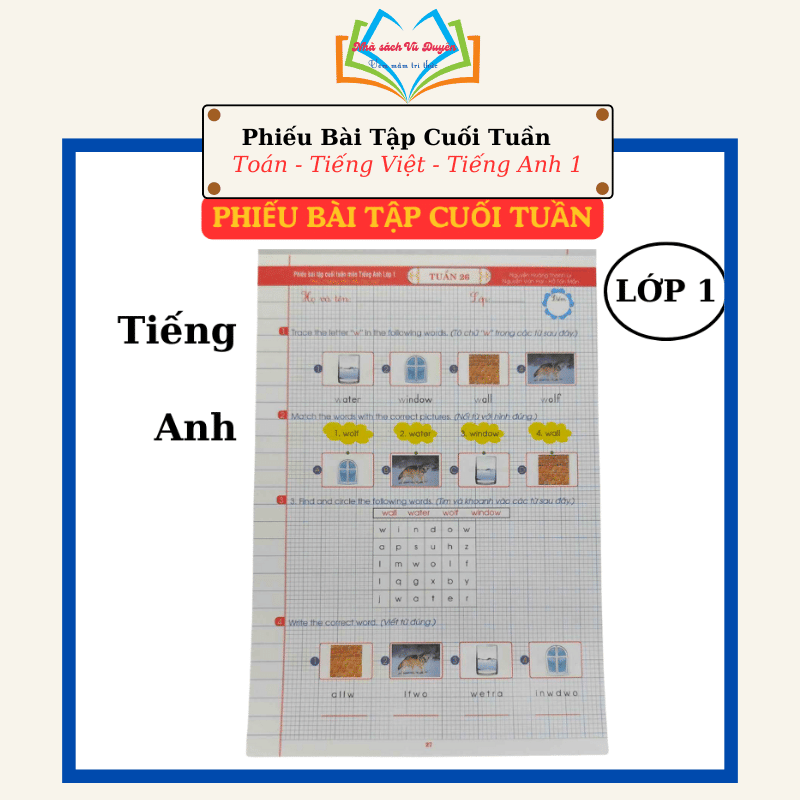 Hình ảnh Sách Phiếu Bài Tập Cuối Tuần Toán Tiếng Việt Tiếng Anh Lớp 1 - Biên Soạn Theo Chương Trình Giáo Dục Phổ Thông Mới