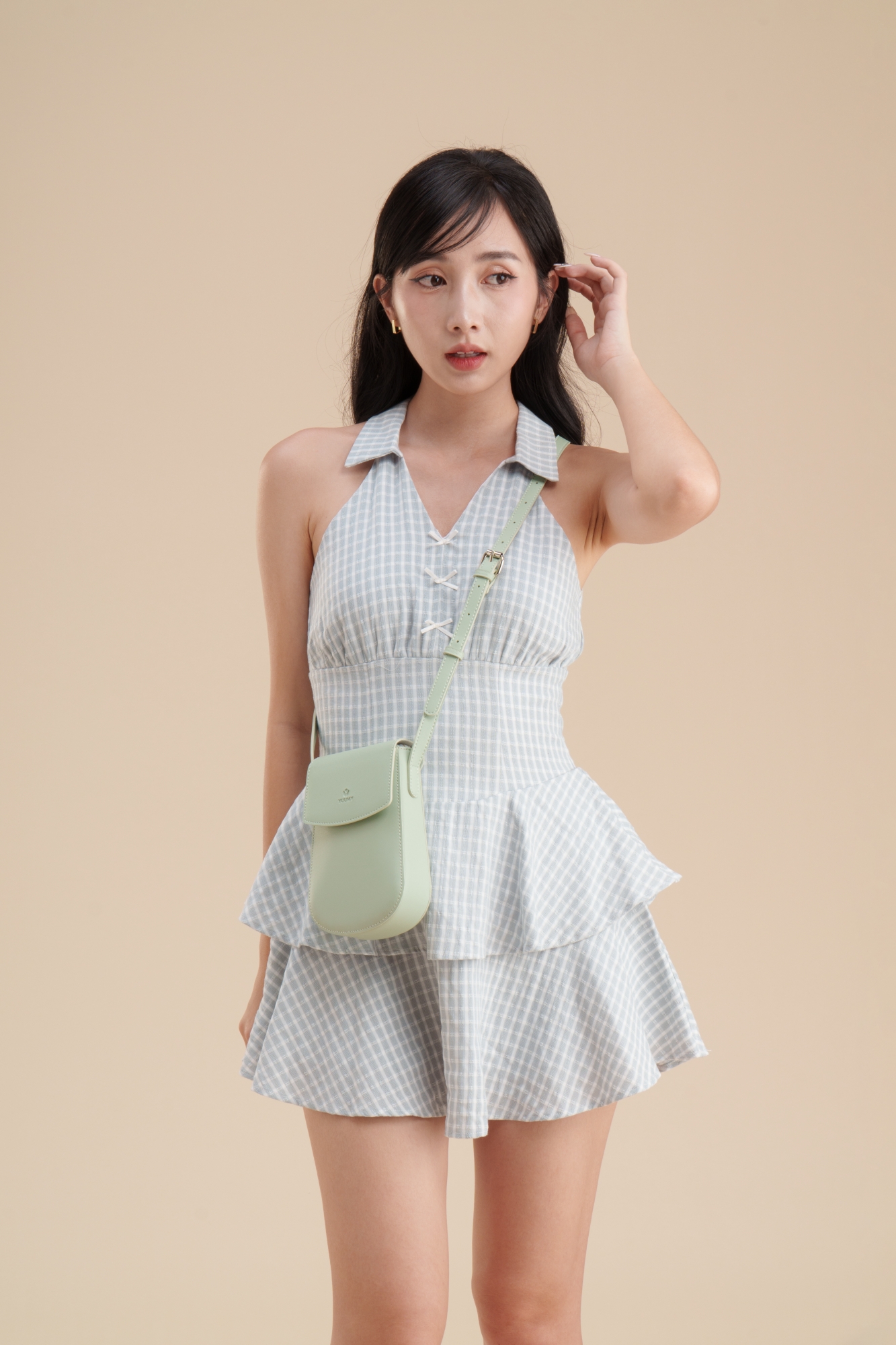 Túi Yuumy ( Thời trang nữ mini dáng đứng nắp gập thanh lịch - Túi đeo chéo da Seasand YN258 )