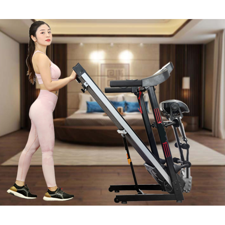 máy chạy bộ điện đa chức năng sport 400 thế hệ 4.0 tặng đai massage rung giảm mỡ toàn thân + bó gối thể thao tránh chấn thương đầu gối + giá tập cơ bụng tăng cơ bắp