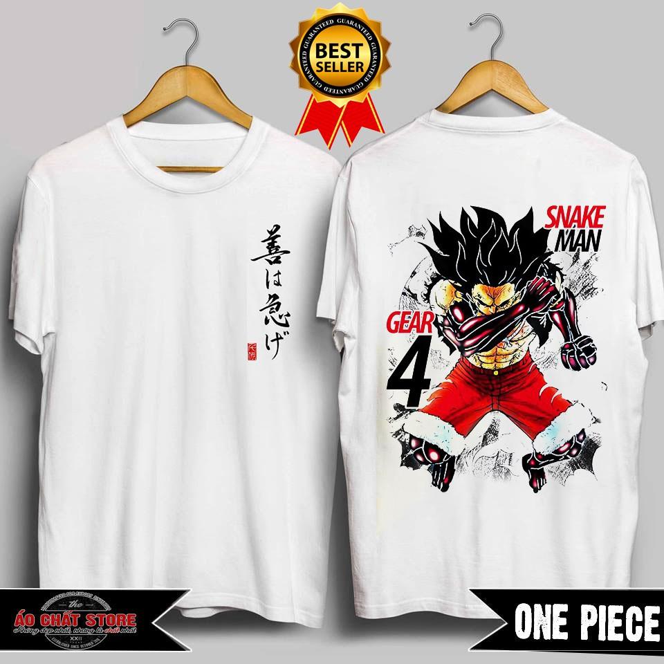 BST áo phông One Piece in hình đẹp Mẫu Áo in hình Luffy Gear 4 giá cực rẻ OP83