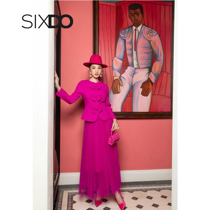 Áo vest phối nơ sang trọng SIXDO