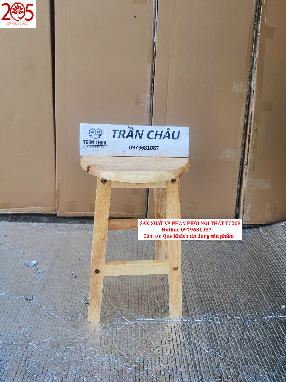 GHẾ GỖ CAO 45CM VÀ CAO 65CM - GỖ CAO SU