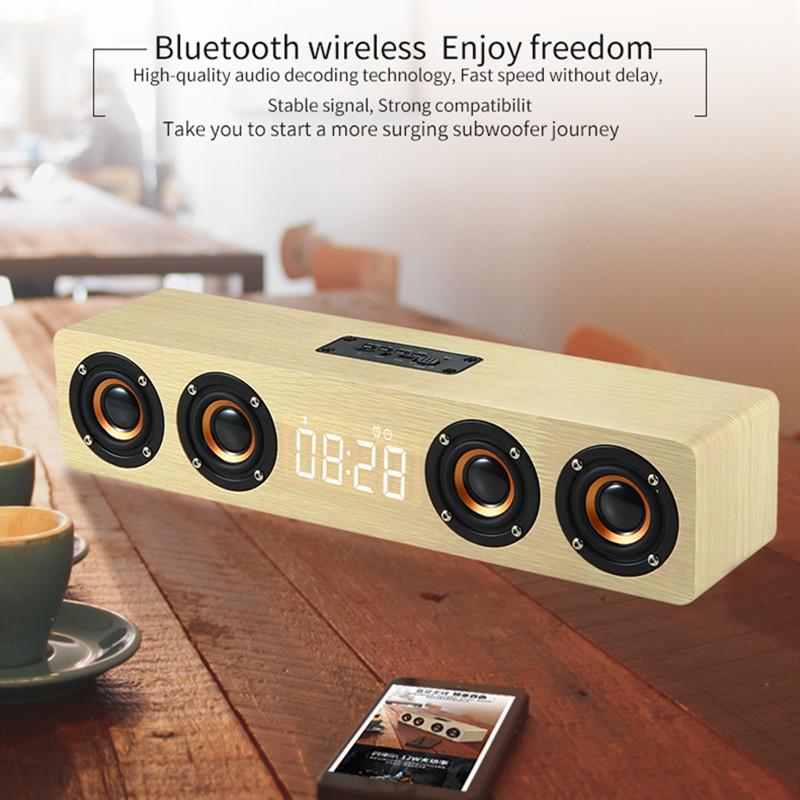 20W loa bluetooth gỗ 20W Color: Q1 BLACK