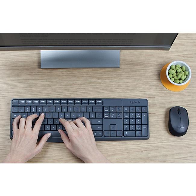 Bộ bàn phím chuột vi tính không dây Logitech MK240, mầu đen - Hàng chính hãng