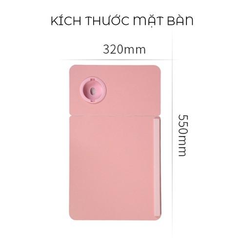 Bàn Học Sinh Xếp Gọn Laptop Có Khay Để Cốc Và Tùy Chỉnh Độ Nghiêng Bề Mặt + Có Chân Chống Trượt