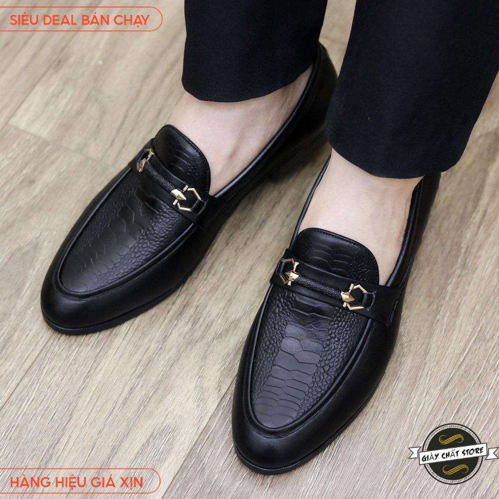 Giày lười nam, giày da nam Xoăn Shop g004