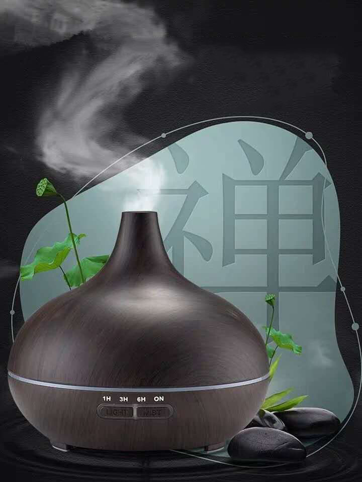 Máy khuếch tán tinh dầu siêu âm hình giọt nước Aroma Diffuser Ultrasonic cao cấp 400ml kèm remote