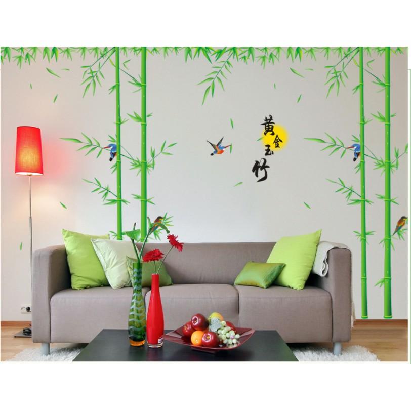 Decal dán tường 2 cây tre