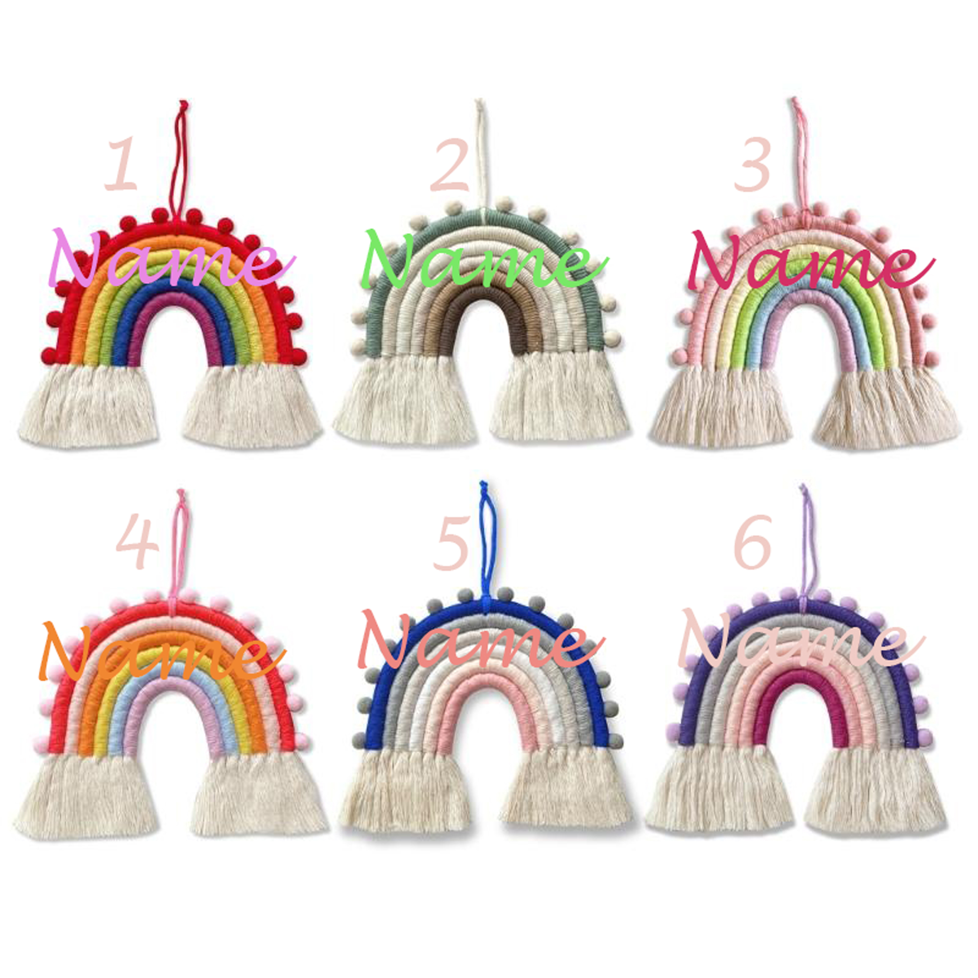 Cầu vồng trang trí phòng cho bé - cầu vồng macrame Kiều Handmade