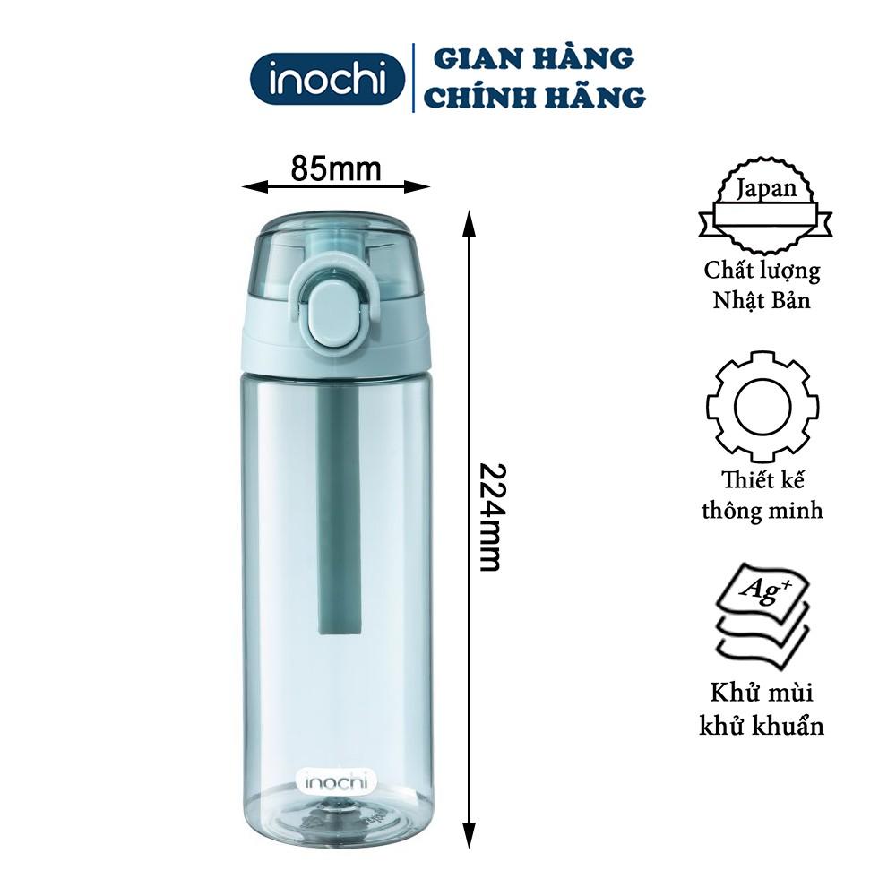 Bình nước nhựa - thể thao sport tập gym Kita Grace chất liệu nhựa nguyên sinh kháng khuẩn Ag+ 620ml BIN620