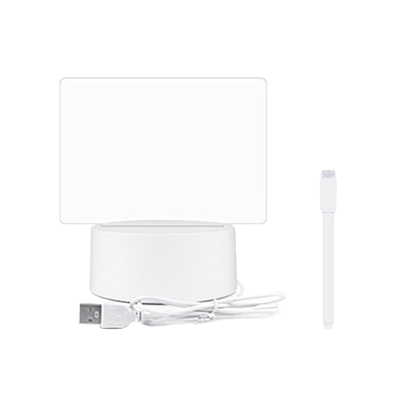 Acrylic Drying Erase Board with Light up USB Glow Memo Board for Cafe Home Office