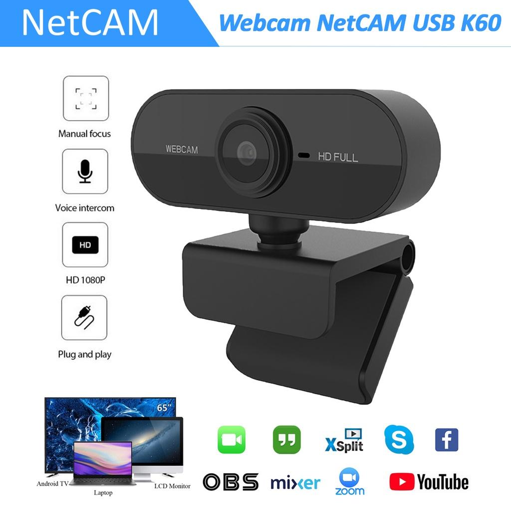 Webcam NetCAM USB K60 độ phân giải 1080P - Hàng chính hãng