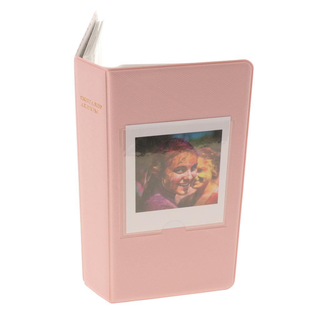 2 Pieces Pink+Black 64Pocket Photo Album Storage Case for Fuji SQ20/SQ10/SQ6