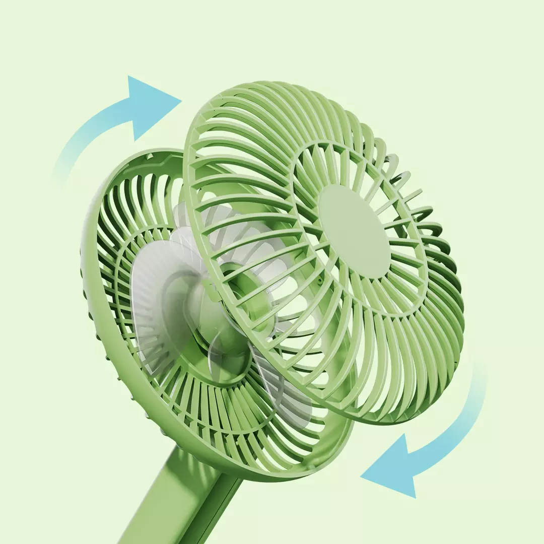 Quạt gấp Xiaomi Qualitell Tắt tiếng Máy tính để bàn cầm tay có thể sạc lại 3 tốc độ Quạt nhỏ