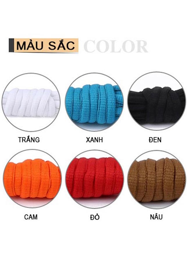 01 cặp dây giày thể thao loại đẹp, oval hình bán nguyệt dài 1 mét, màu sắc thời trang PETTINO - LS02