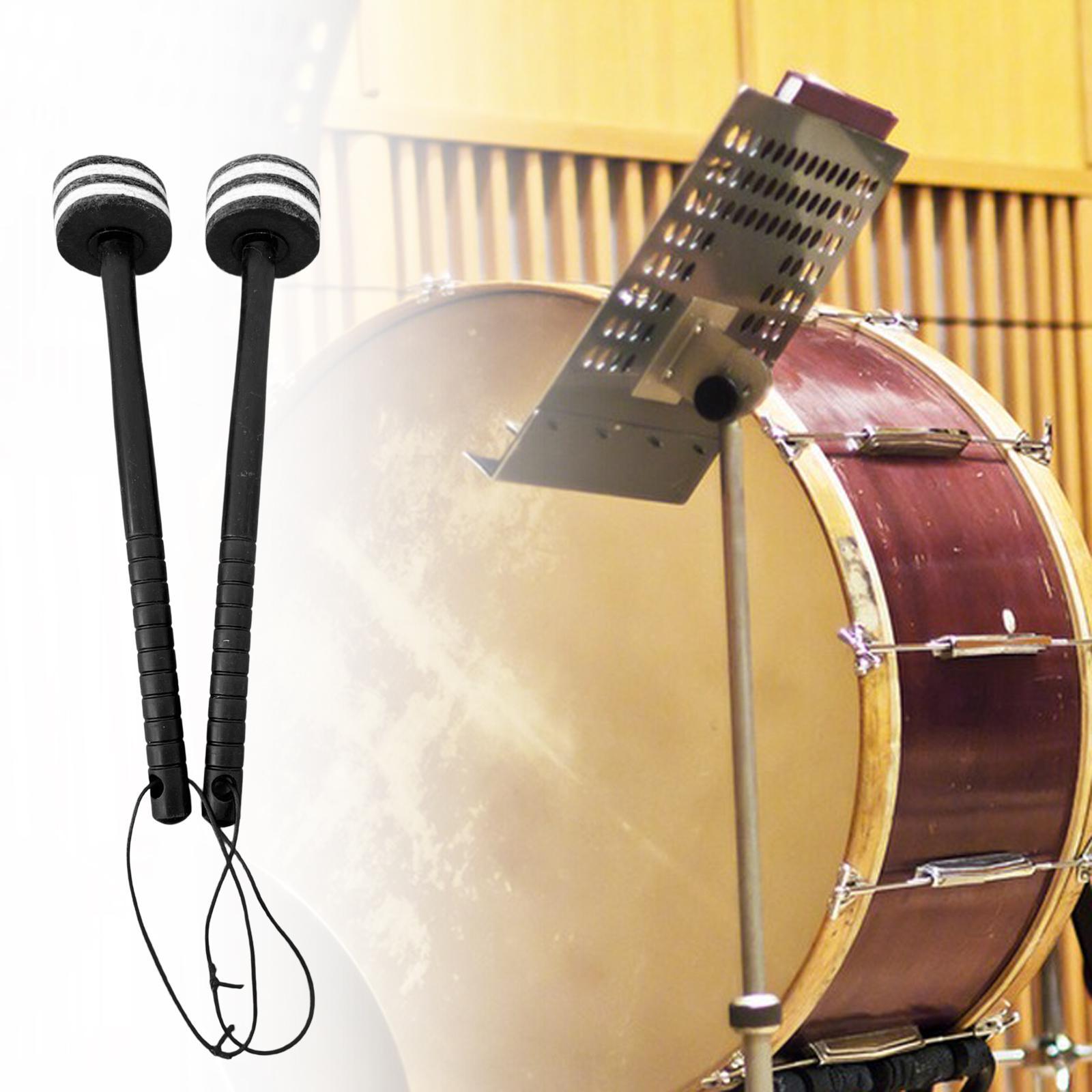 2 Pieces Drum Mallets Bass Percussion Mallets for Players Drum trumpet
