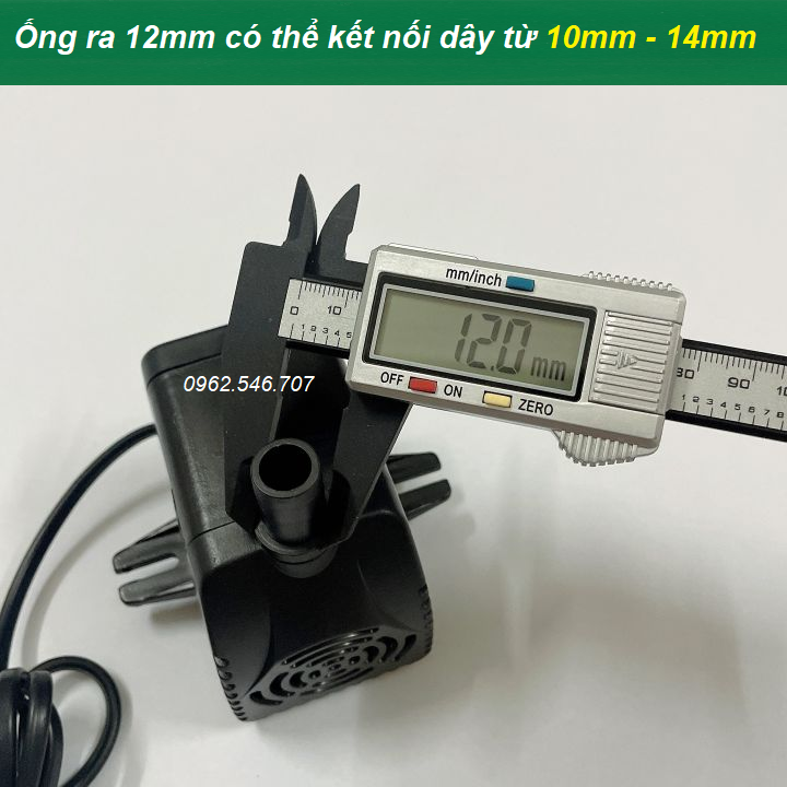 Bơm nước quạt điều hòa, bơm quạt hơi nước, bơm hòn non bộ 18W ngâm chìm máy trong nước