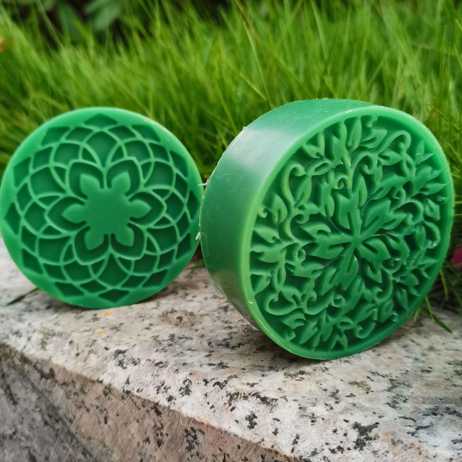 Silicone Soap Molds 4 Cavities Silicone Soap Mold Round Soap Mold for Soap Making Handmade Cake Chocolate Biscuit