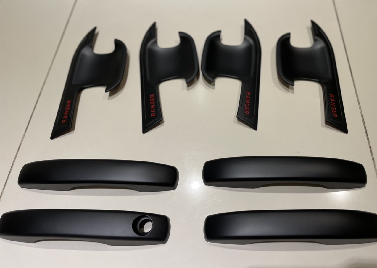 HCM, Ốp Tay Nắm, Hõm Cửa Xe Ford Ranger 2022-2023 Cacbon cao cấp