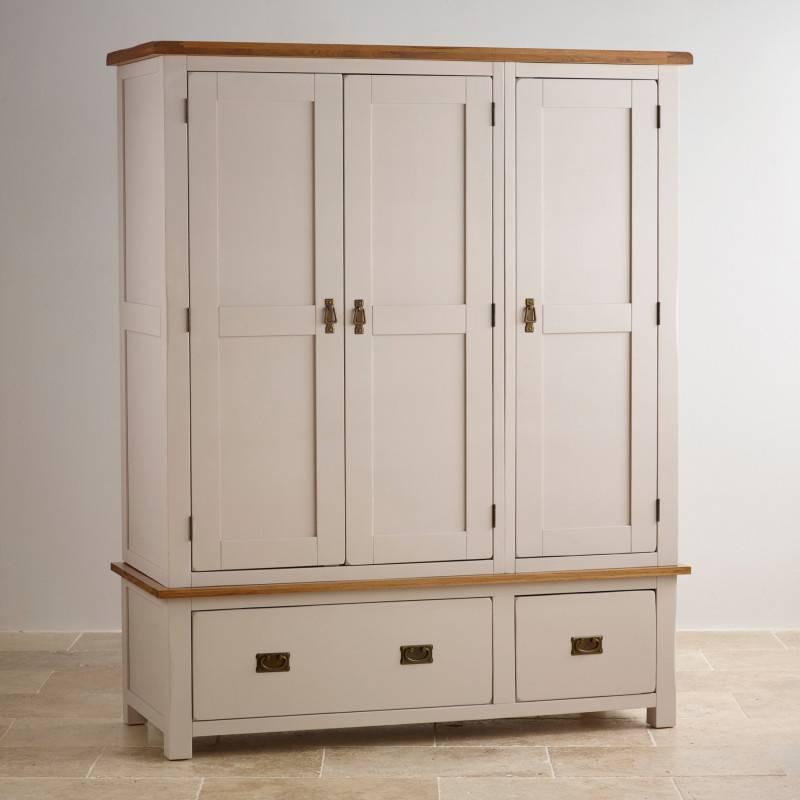 Tủ Áo 3 Cánh Kemble Gỗ Sồi Ibie BSW3KEMO - Trắng