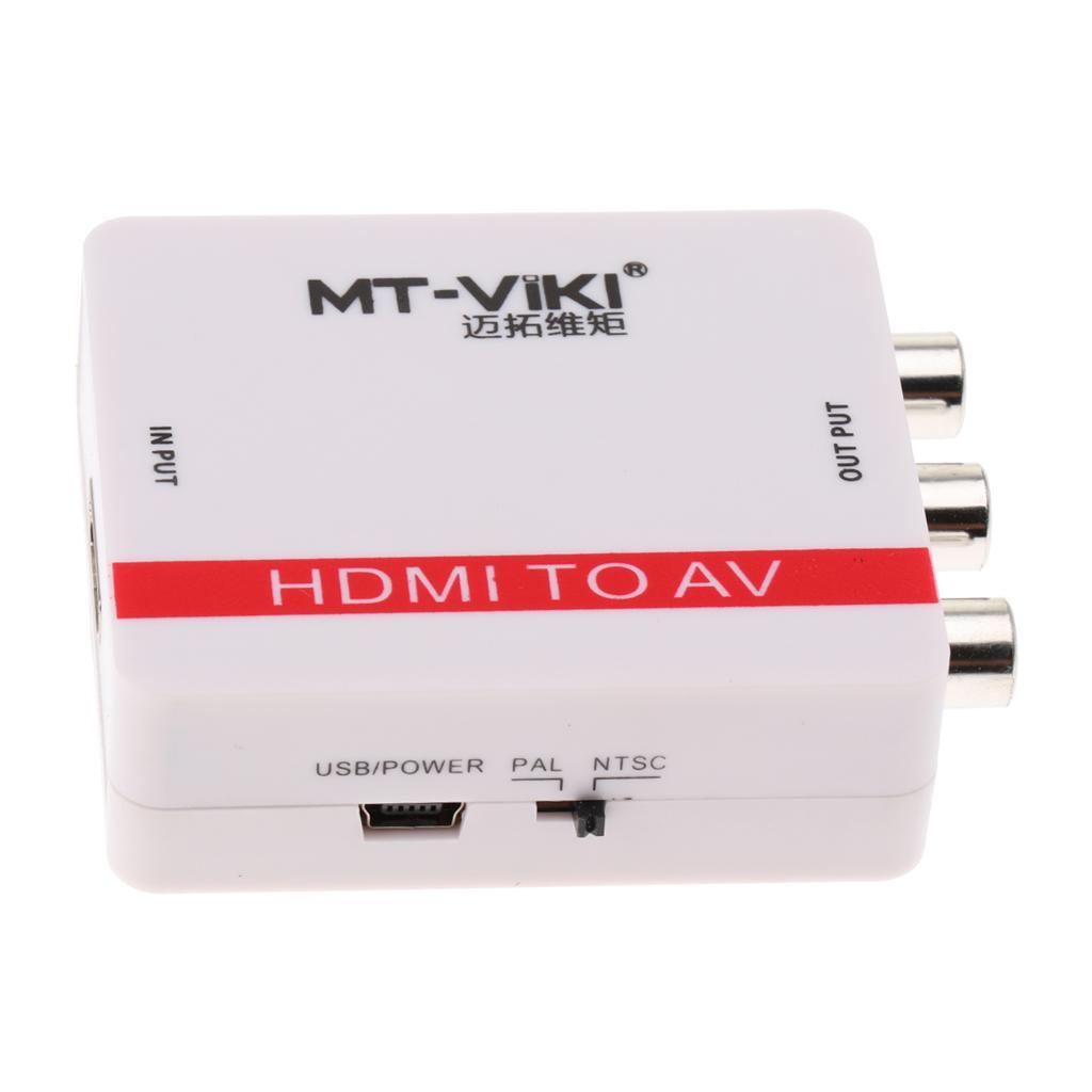 Composite AV 3 RCA to 1080p Converter Adapter Video