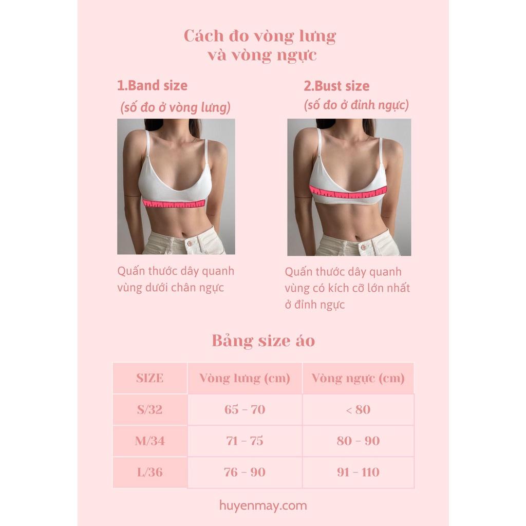 Bộ Đồ Lót Croptop Ren huyenmay - Hoa Hồng Trắng