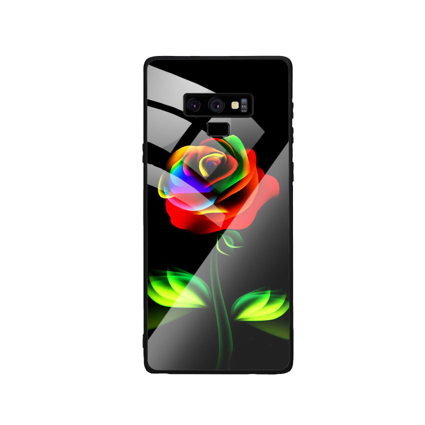 Ốp Lưng Kính Cường Lực cho điện thoại Samsung Galaxy Note 9 - Rose 11