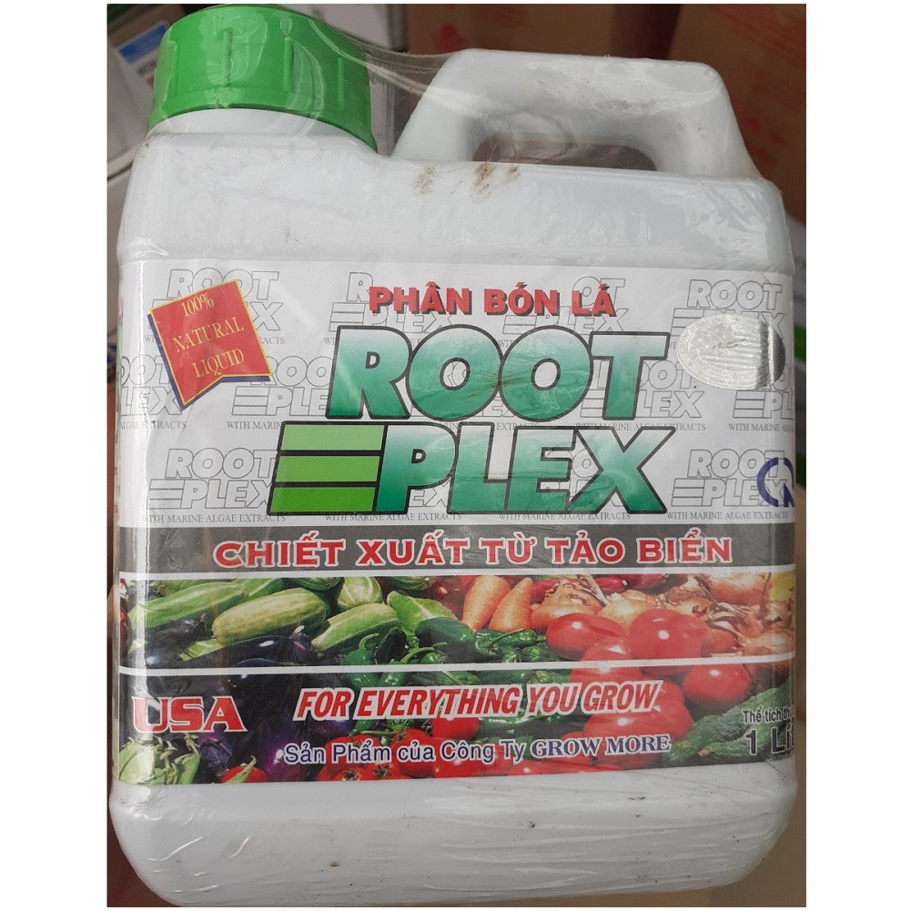 Phân Bón Lá Grow-More ROOT PLEX, Chiết Xuất Từ Tảo Biển, Mát Bông_Mát Trái,Thể Tích 1Lít