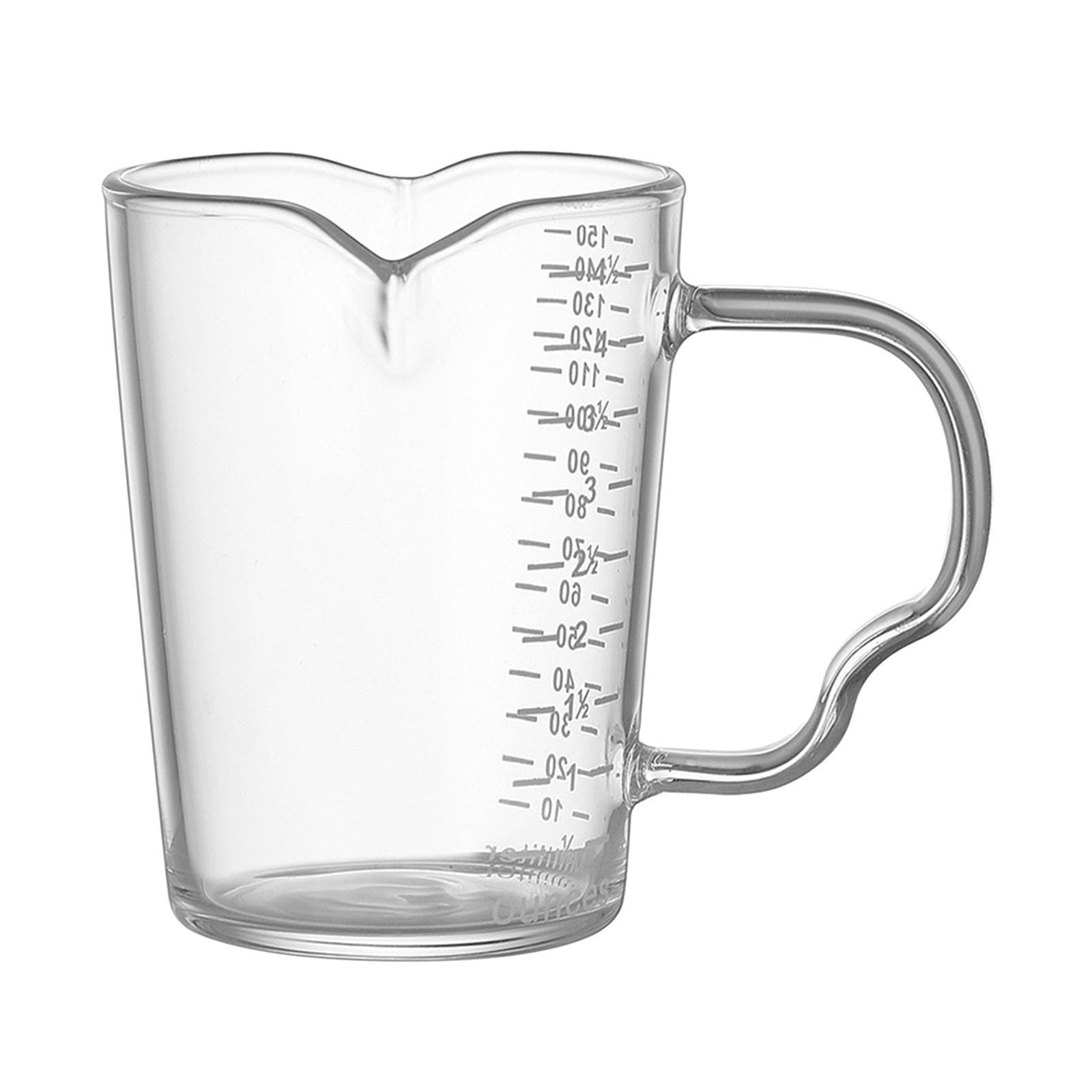 3pcs Espresso Glass Measuring Milk Cup Tea Cafe Drink Shaker Coffee Ounce Mug