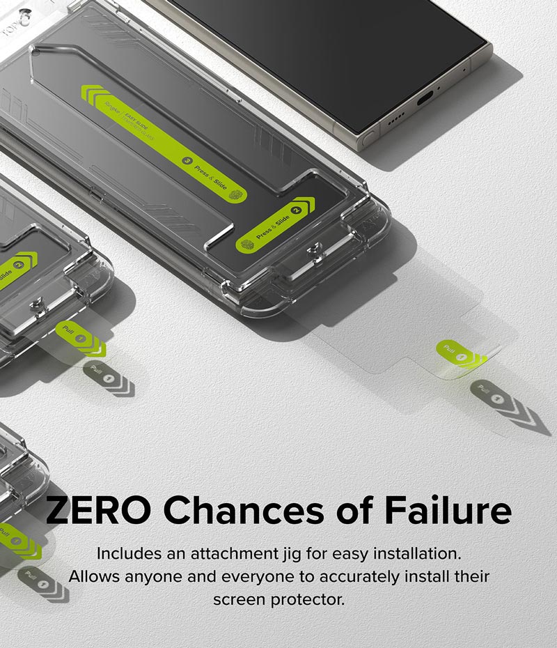 Bộ 2 Miếng Dán cường lực kèm khung dán RINGKE Easy Slide Tempered Glass cho Samsung Galaxy S24 Ultra_ hàng chính hãng