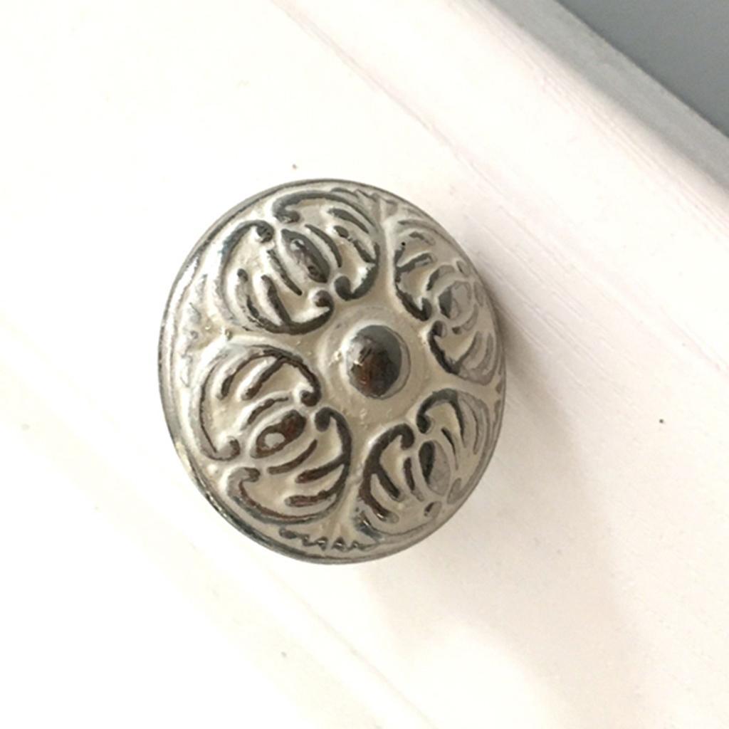 6Pcs Bedroom Drawer Knob, Embossing Pattern