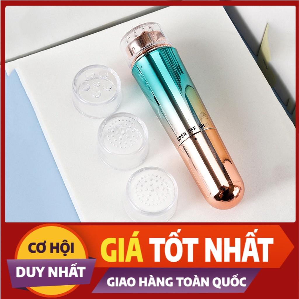 Máy massage mặt cầm tay 4 đầu giá sỉ bán buôn, bút mát xa mắt hàng loại I (có sẵn hàng) (Xả Kho) (Giao Hỏa Tốc) (Hàng Nhập Khẩu) (Đã Tặng Kèm Pin 2A)
