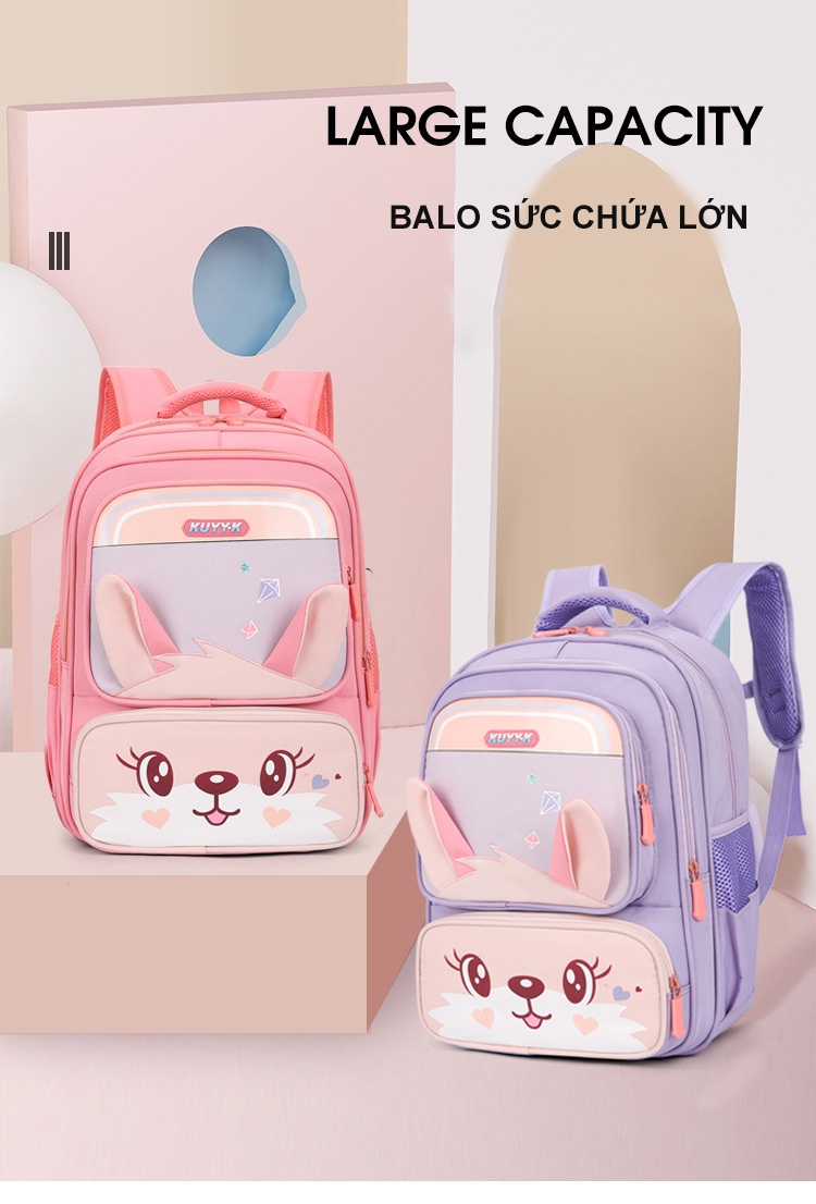Balo trẻ em chống gù an toàn cho bé đi học tiểu học 201