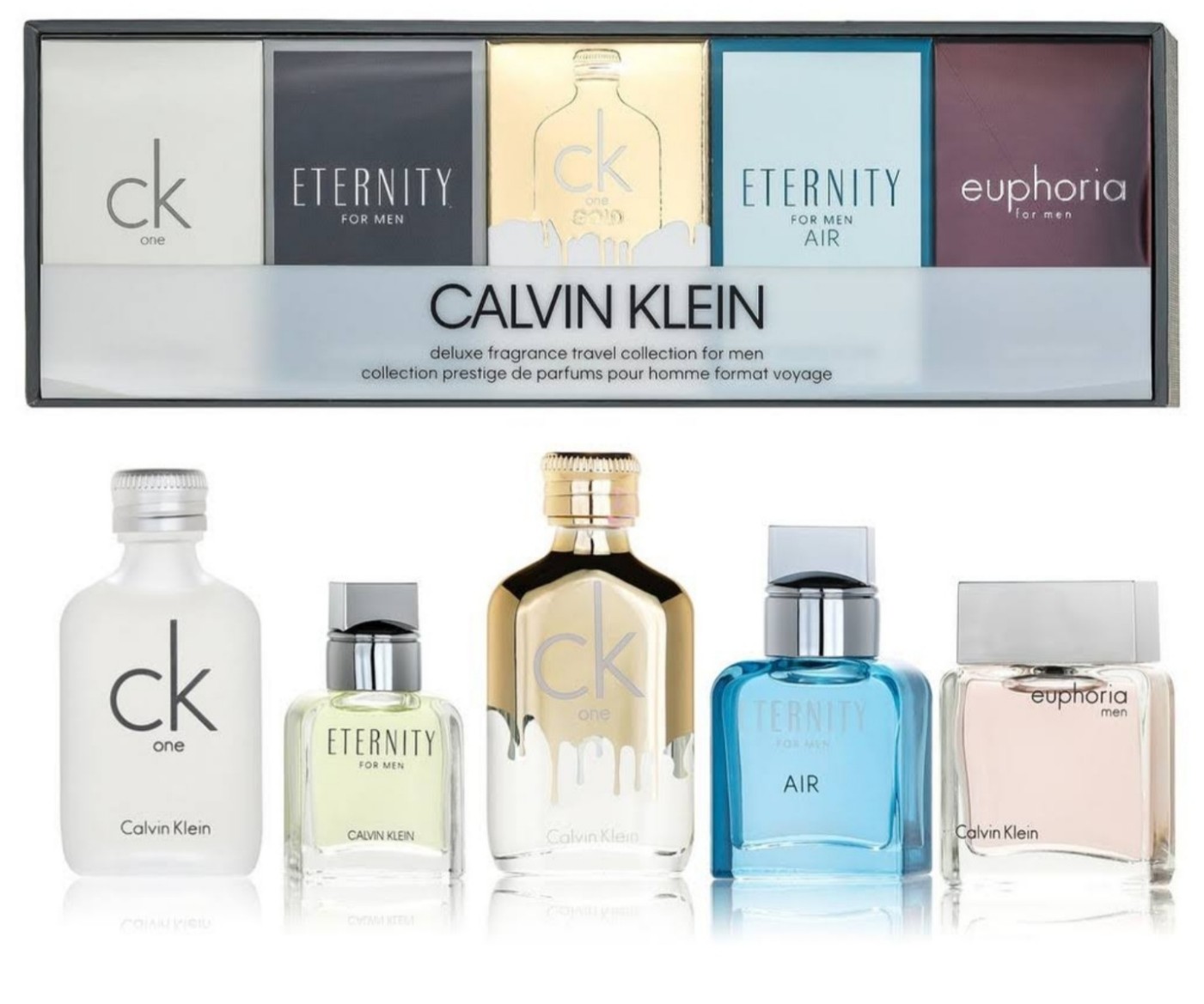 Set nước hoa Calvin Klein Deluxe Frangrance Travel Collection for Men ( 5 chai )