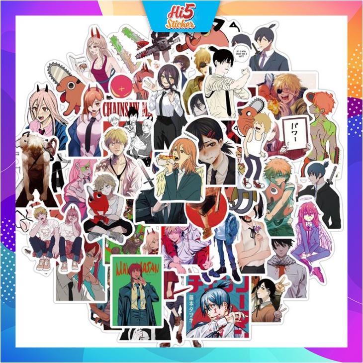 Sticker Hình Dán Trang Trí Anime Người Hùng Cưa Máy ChainSawMan ms#227