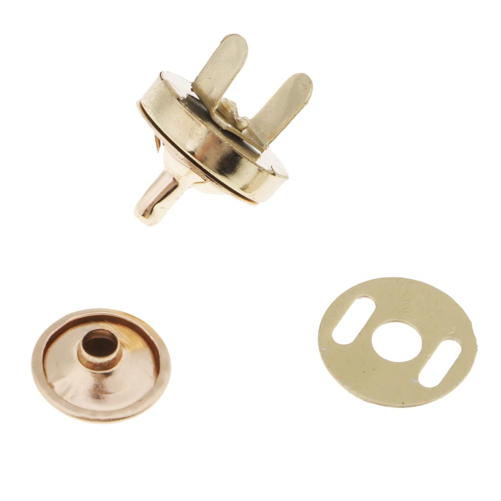 20 Bộ 14 Mm Bạc & Vàng Từ Nút Khóa Ốp Cho May Vá, Thêu Sò Ví, Túi Xách quần Áo Trang Trí