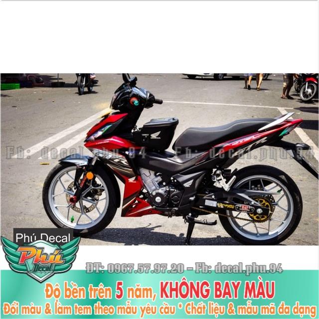 Tem rời  cho Winner GTR Bạc Đen Phối Áo Đỏ