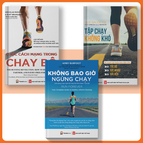 Sách PANDABOOKS combo 3 cuốn Cuộc cách mạng trong chạy bộ+Không bao giờ ngừng chạy+Tập chạy không khó