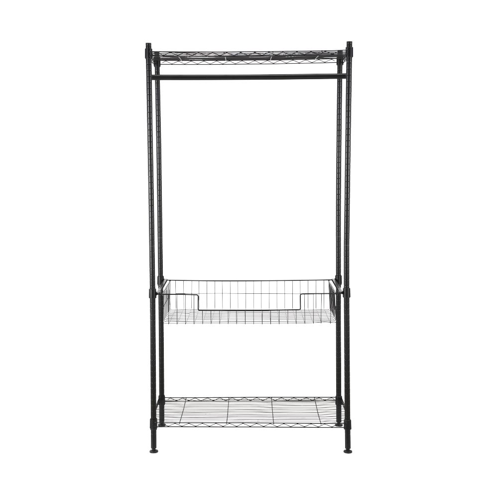 Kệ Treo Quần Áo GRETEL 90x45x180 cm, khung kim loại, màu đen | Index Living Mall - Phân phối độc quyền tại Việt Nam