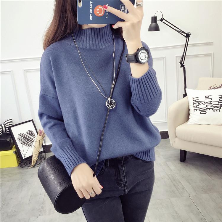 Áo len tay dài cổ lọ hợp thời trang cho nữ
